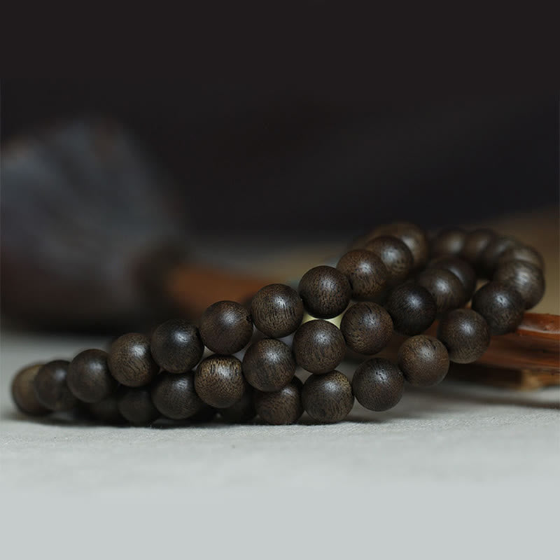 8mm Chinese Zodiac Balance Bracelet with Agarwood and Jade