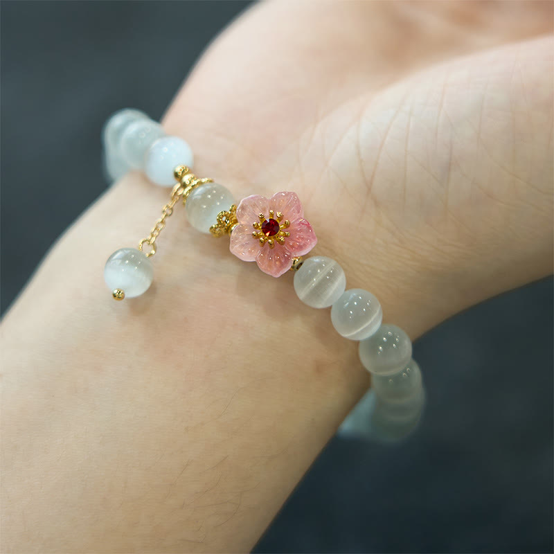 8mm Chrysoberyl Cat's Eye Support Bracelet for Peace