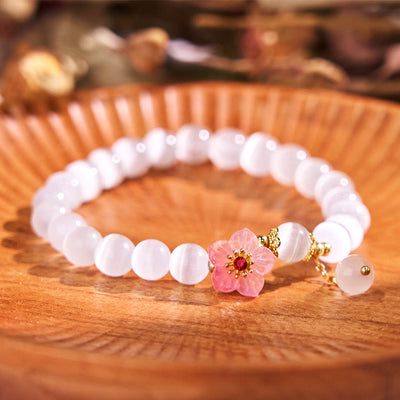 8mm Chrysoberyl Cat's Eye Support Bracelet for Peace