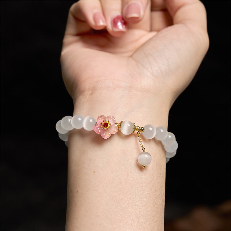 8mm Chrysoberyl Cat's Eye Support Bracelet for Peace