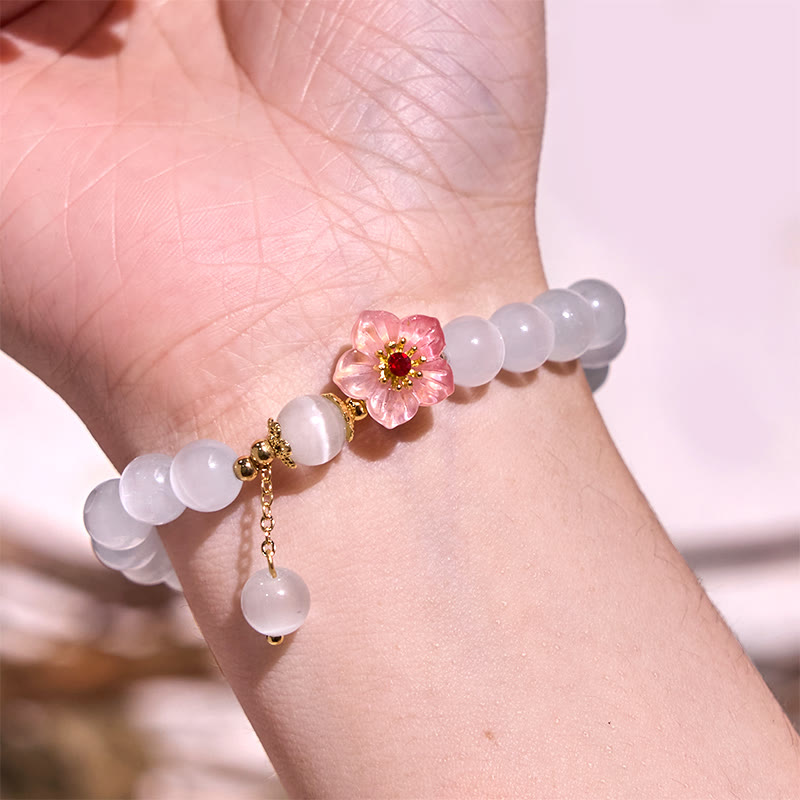 8mm Chrysoberyl Cat's Eye Support Bracelet for Peace