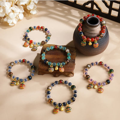 8mm Colorful Candy Agate Strength Bracelet