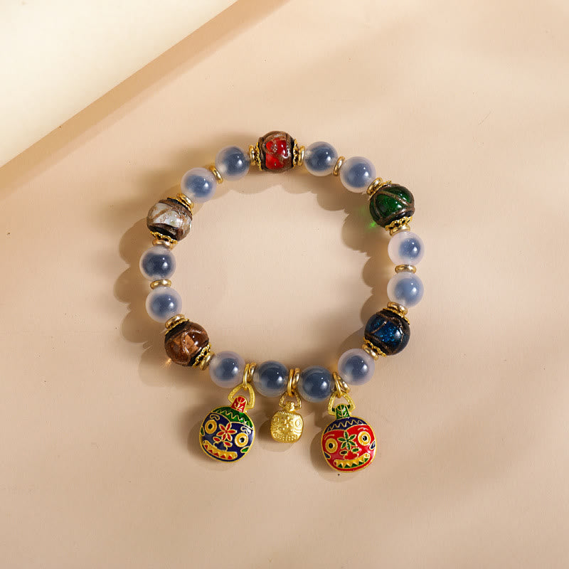 8mm Colorful Candy Agate Strength Bracelet