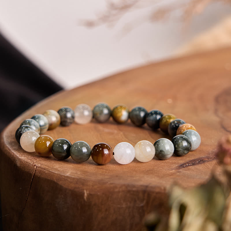 8mm Eagle's Eye Stone Confidence Bracelet for Positivity