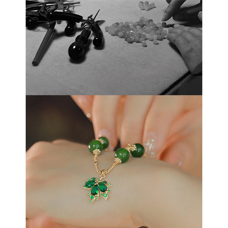 8mm Green Chalcedony Courage Strength Bracelet