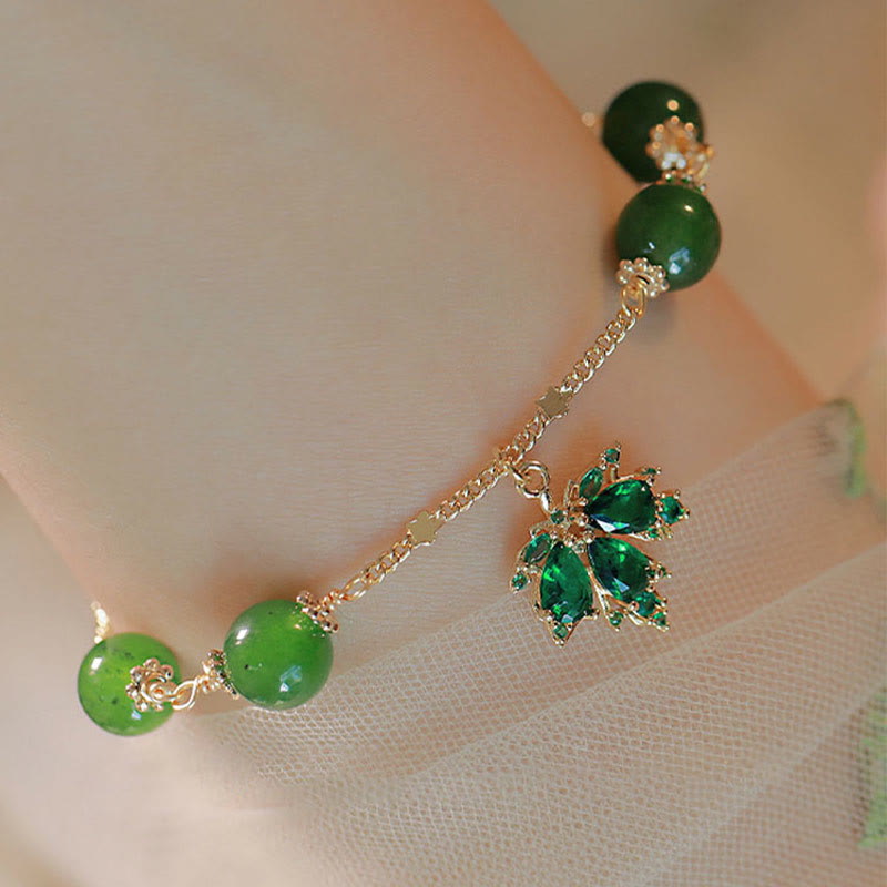 8mm Green Chalcedony Courage Strength Bracelet