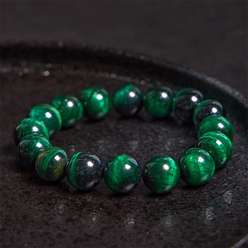 8mm Green Tiger Eye Growth & Healing Bracelet