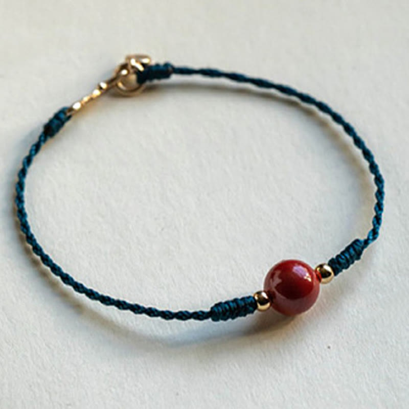 8mm Handmade Cinnabar Blessing Bracelet for Vitality & Protection