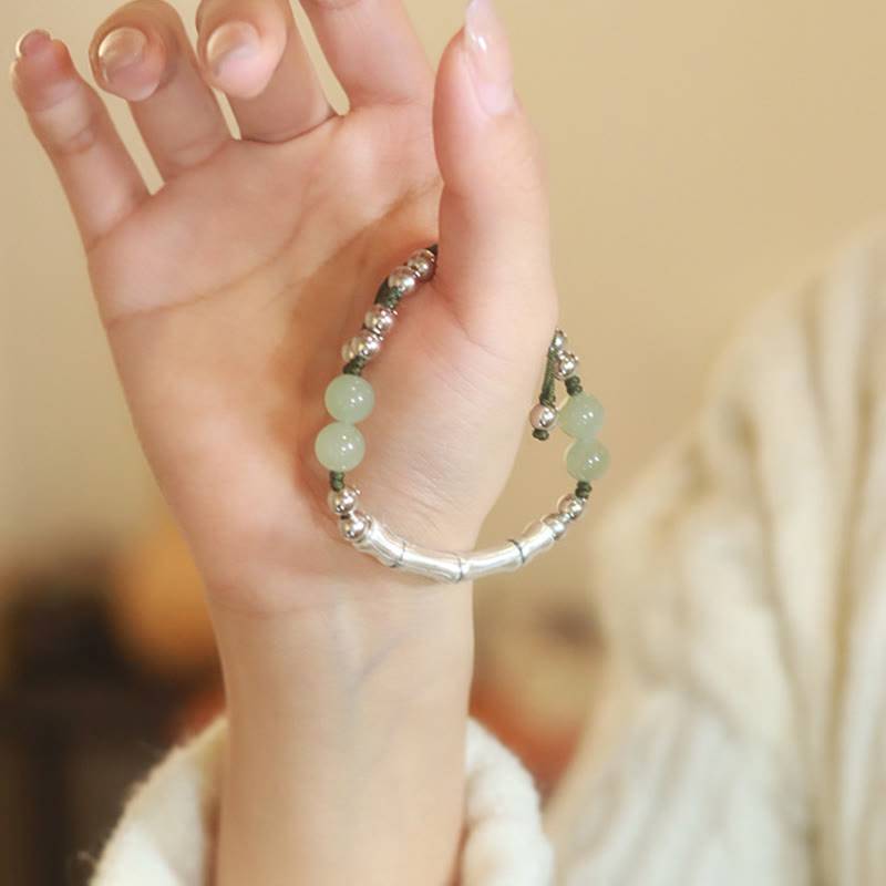 8mm Hetian Jade Fu Character Abundance Bracelet