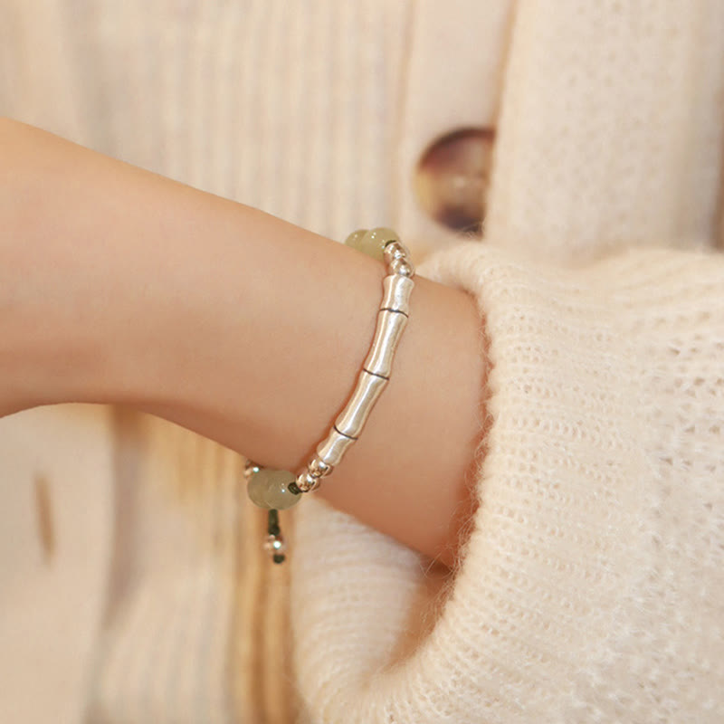 8mm Hetian Jade Fu Character Abundance Bracelet