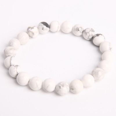 8mm Howlite Beaded Spiritual Bracelet for Healing
