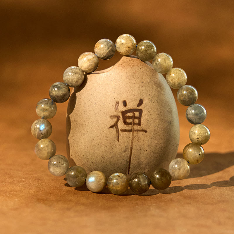 8mm Labradorite Healing Support Bracelet for Emotional Balance