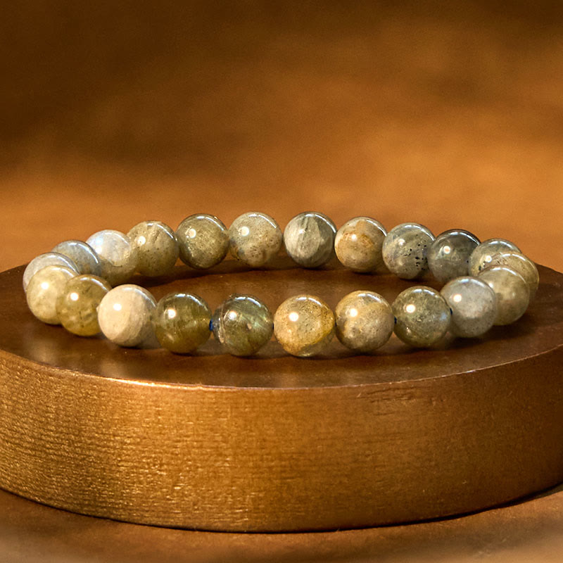 8mm Labradorite Healing Support Bracelet for Emotional Balance