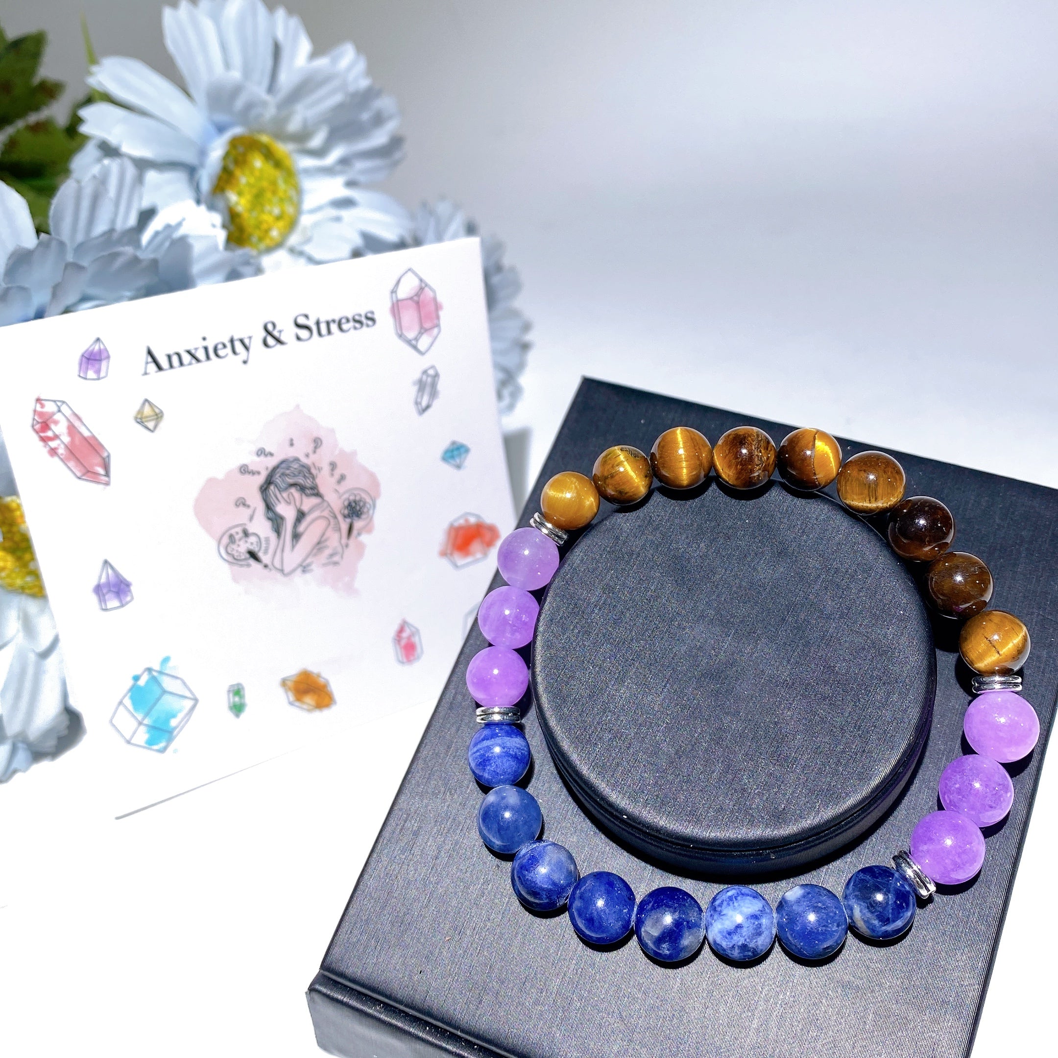 8mm Mixed Crystal Healing Spiritual Bracelet for Balance
