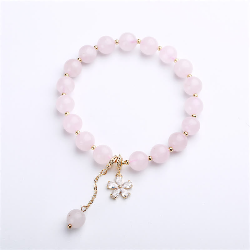 8mm Pink Crystal Love Bracelet for Self-Acceptance