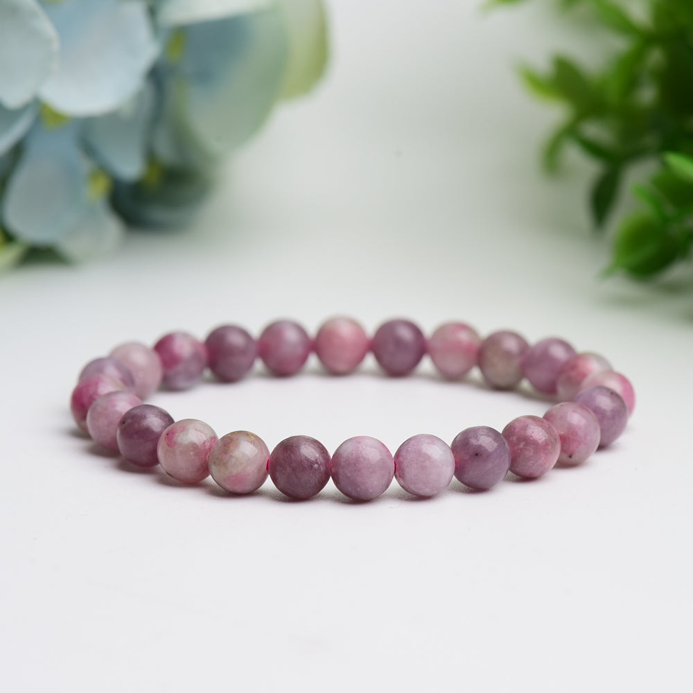 8mm Pink Tourmaline Healing Bracelet for Meditation