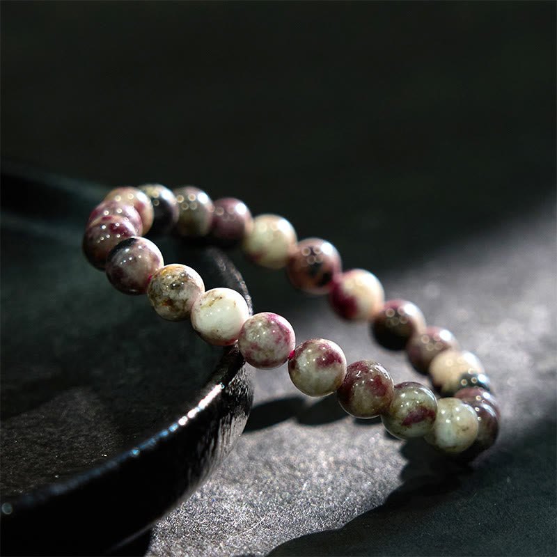 8mm Plum Blossom Tourmaline Balance Spiritual Bracelet