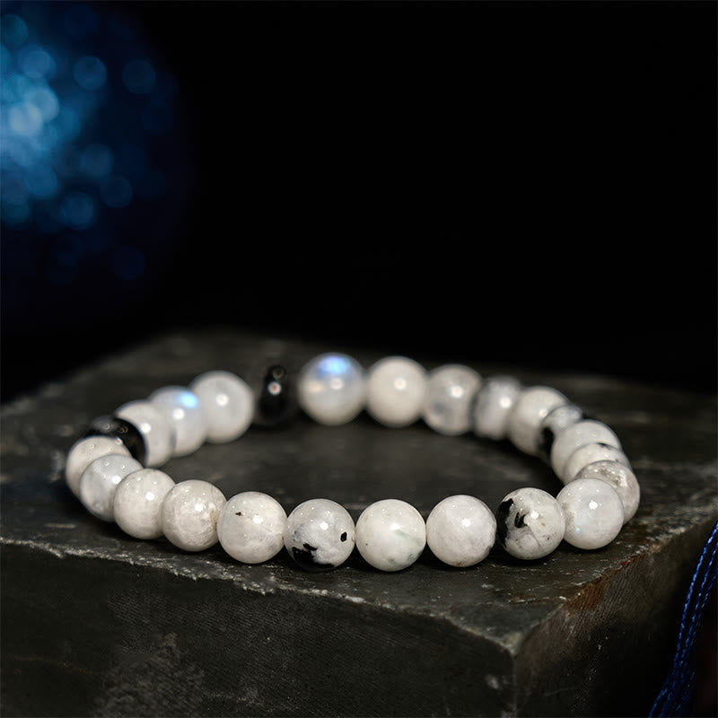 8mm Rainbow Moonstone Harmony Bracelet for Inner Confidence