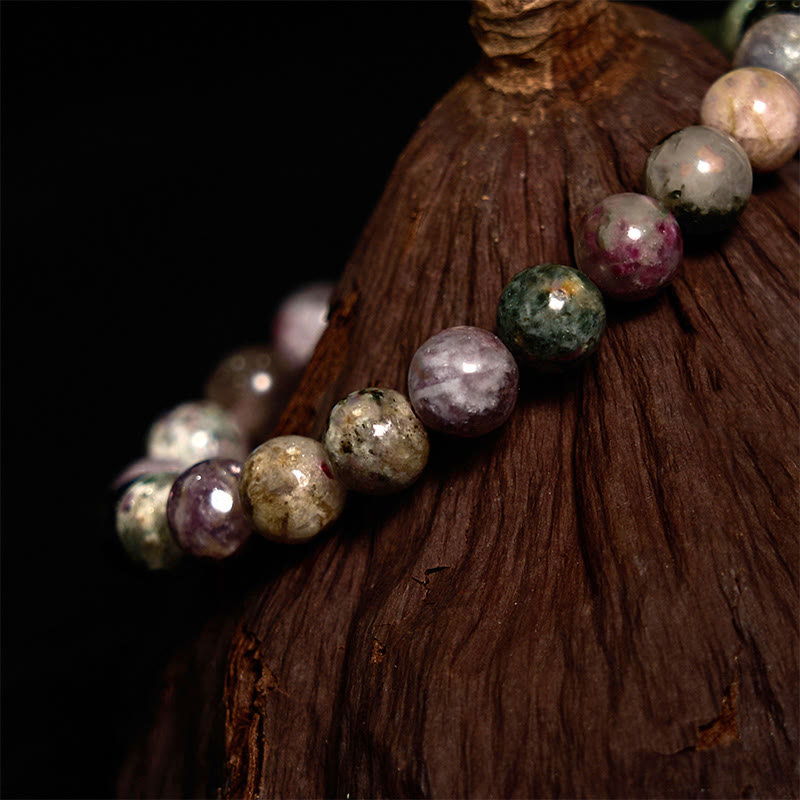 8mm Rainbow Tourmaline Positive Energy Bracelet