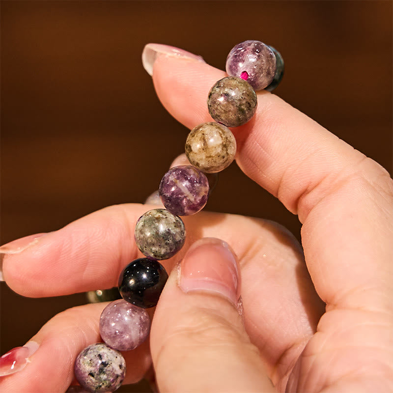 8mm Rainbow Tourmaline Positive Spiritual Bracelet