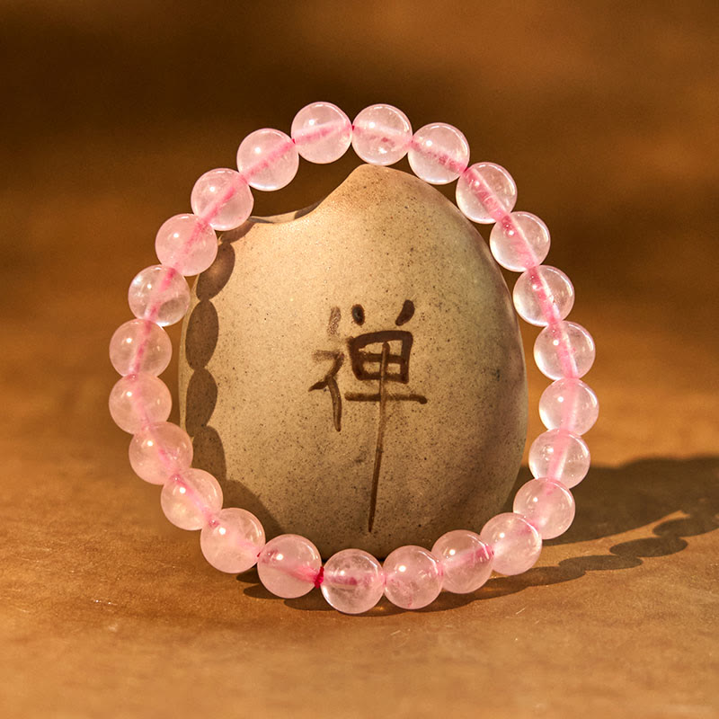 8mm Rose Quartz Healing Bracelet for Emotional Balance