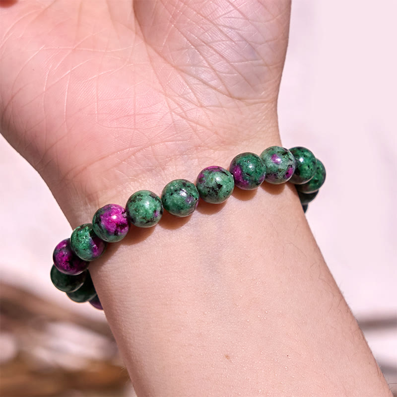 8mm Ruby Zoisite Spiritual Connection Bracelet