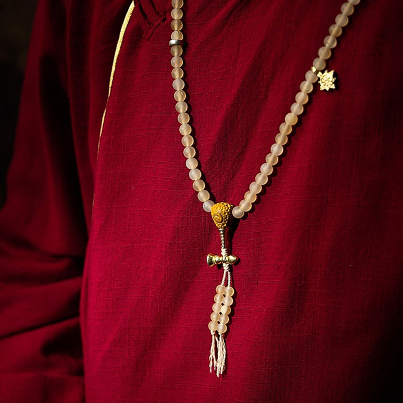 8mm Sheep Horn Chinese Zodiac Bracelet for Wealth & Protection