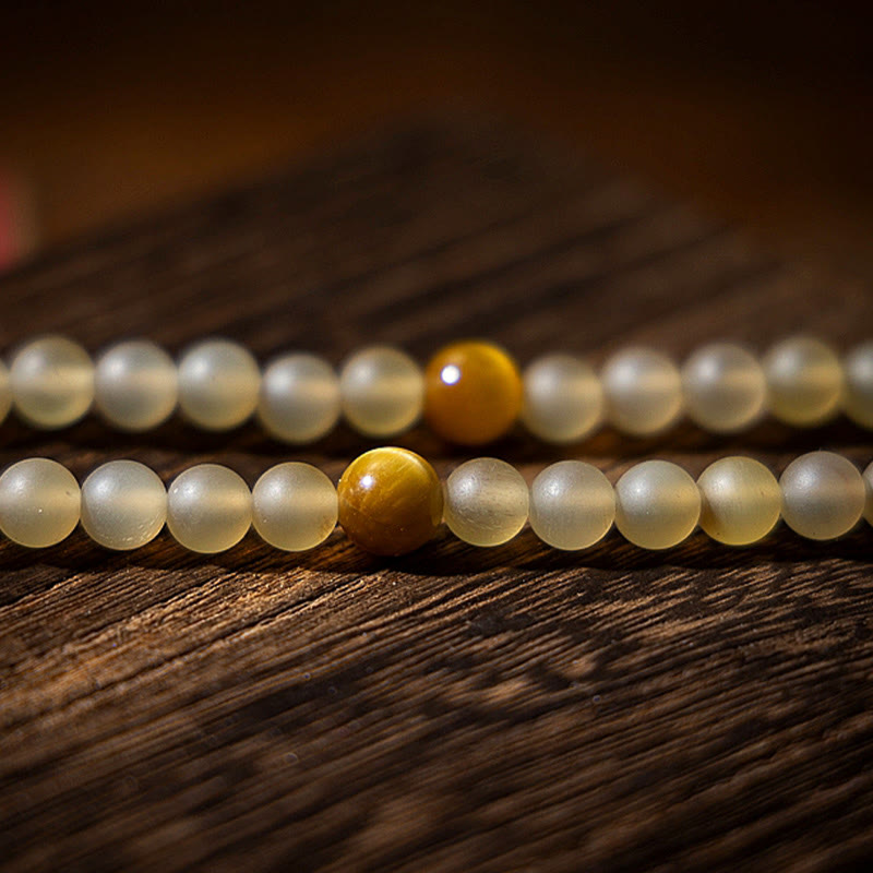 8mm Sheep Horn Chinese Zodiac Bracelet for Wealth & Protection