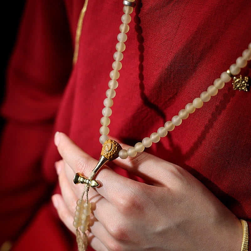 8mm Sheep Horn Chinese Zodiac Bracelet for Wealth & Protection