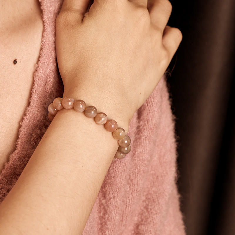 8mm Sun Stone Spiritual Bracelet for Positive Energy & Wealth