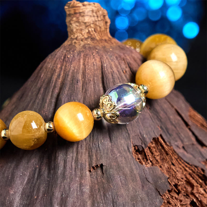 8mm Tiger Eye Courage Bracelet for Women