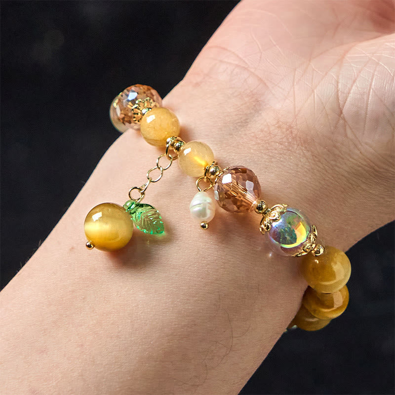 8mm Tiger Eye Courage Bracelet for Women