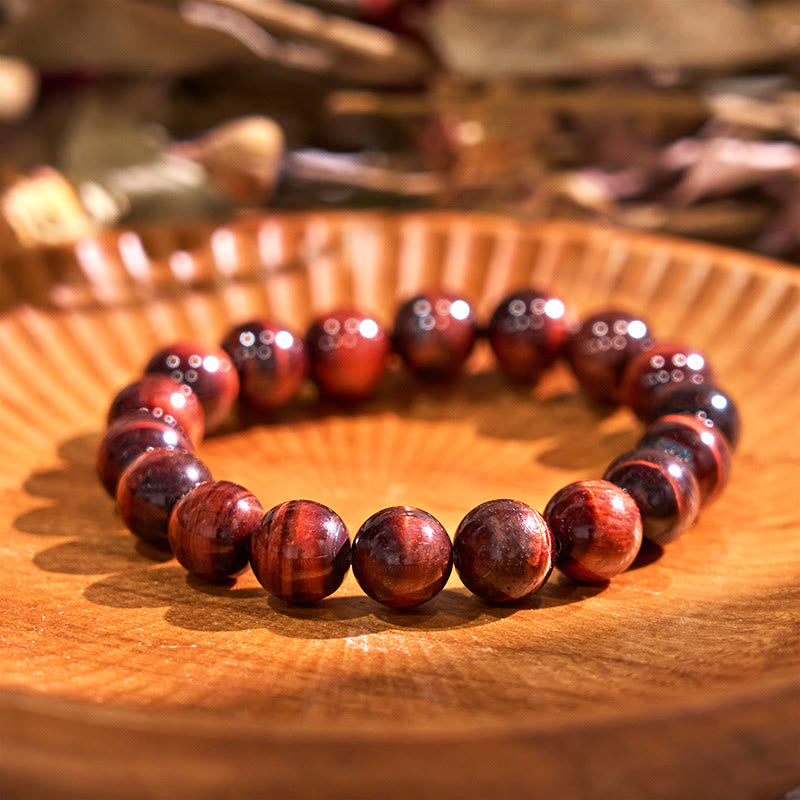 8mm Tiger Eye Healing Bracelet for Strength & Protection