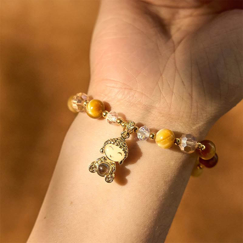 8mm Yellow Tiger Eye Meditation Protection Bracelet