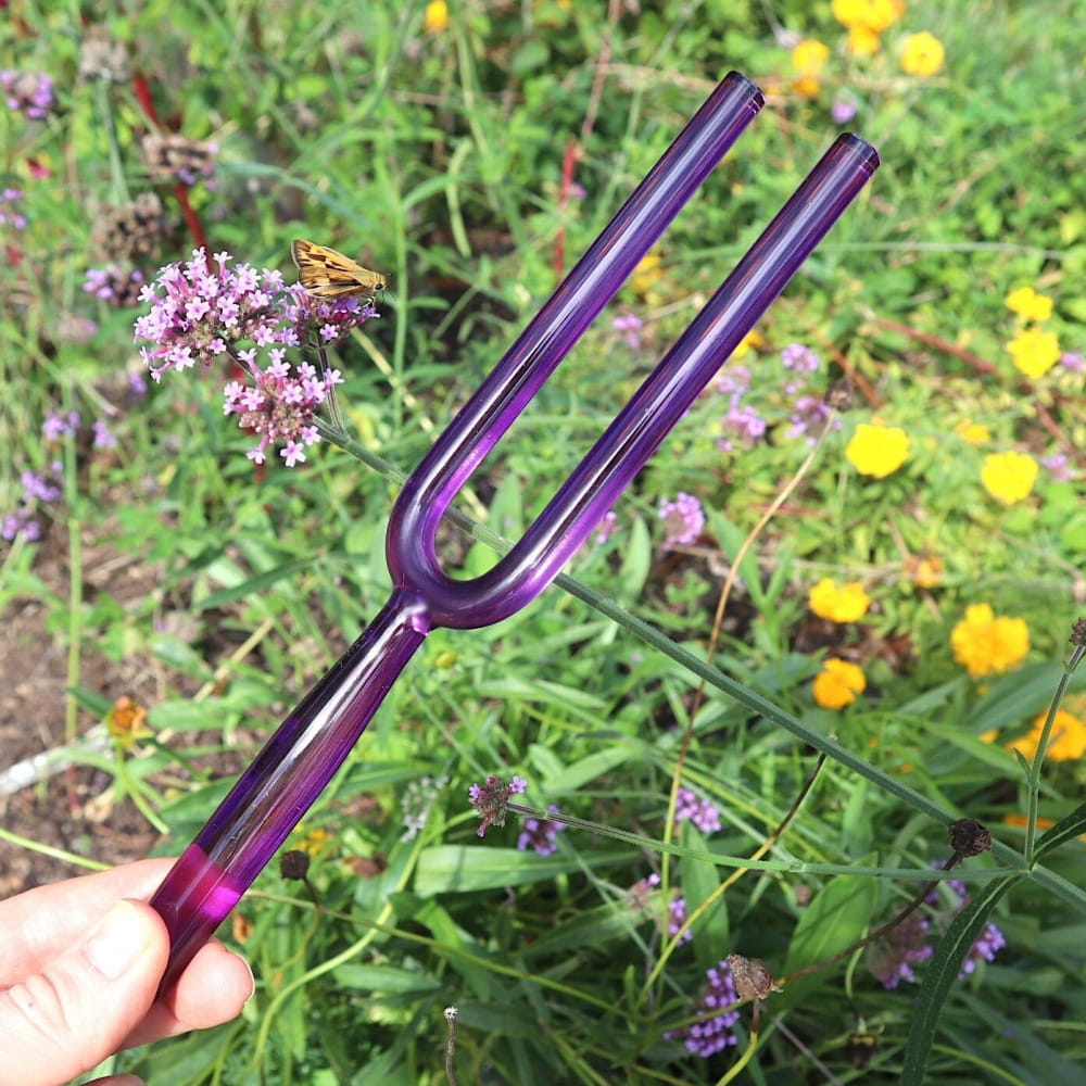 Purple Metallic Tuning Fork from 8pc Crystal Tuning Fork Set for Sound Healing