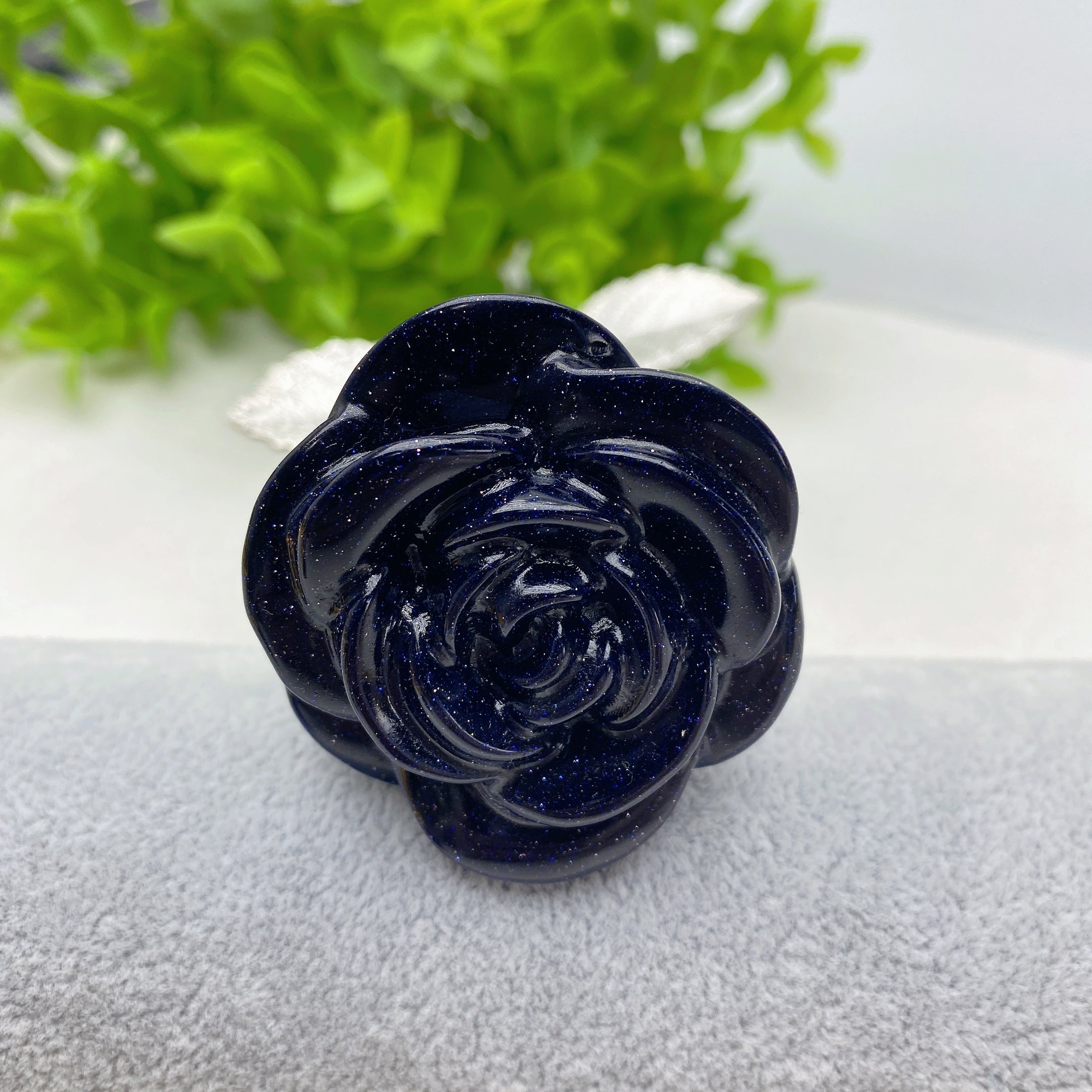 9-inch Mixed Crystal Rose Figurine for Healing Energy