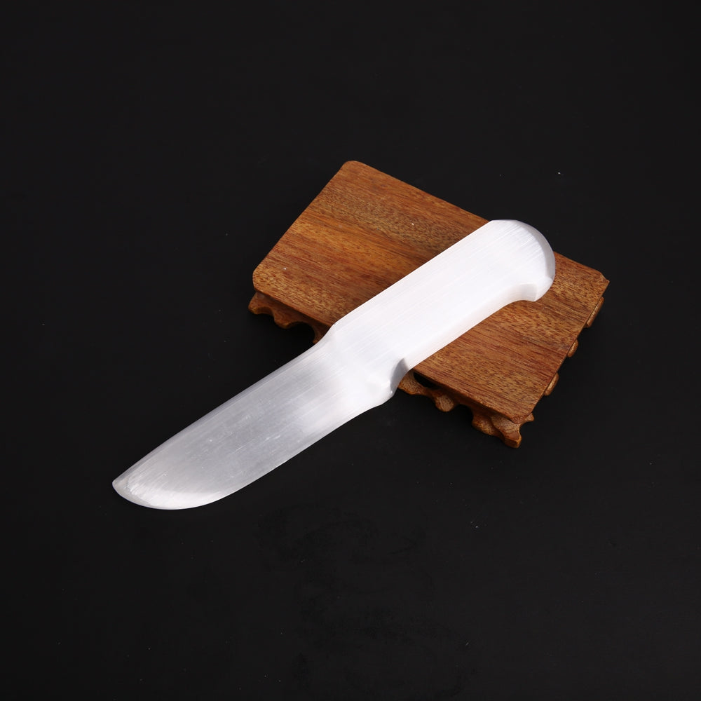 9-inch Selenite Knife Crystal Carving for Mind Clarity