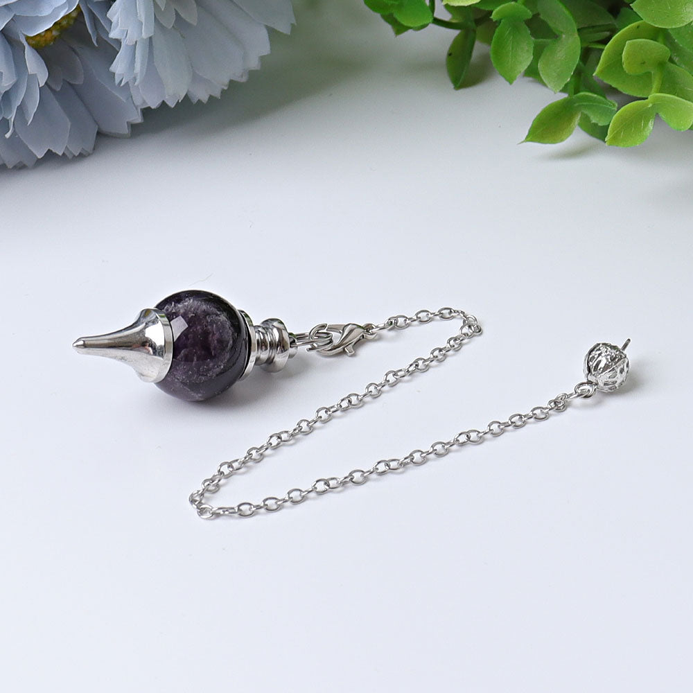 9" Round Crystal Healing Pendulum for Chakra Rituals