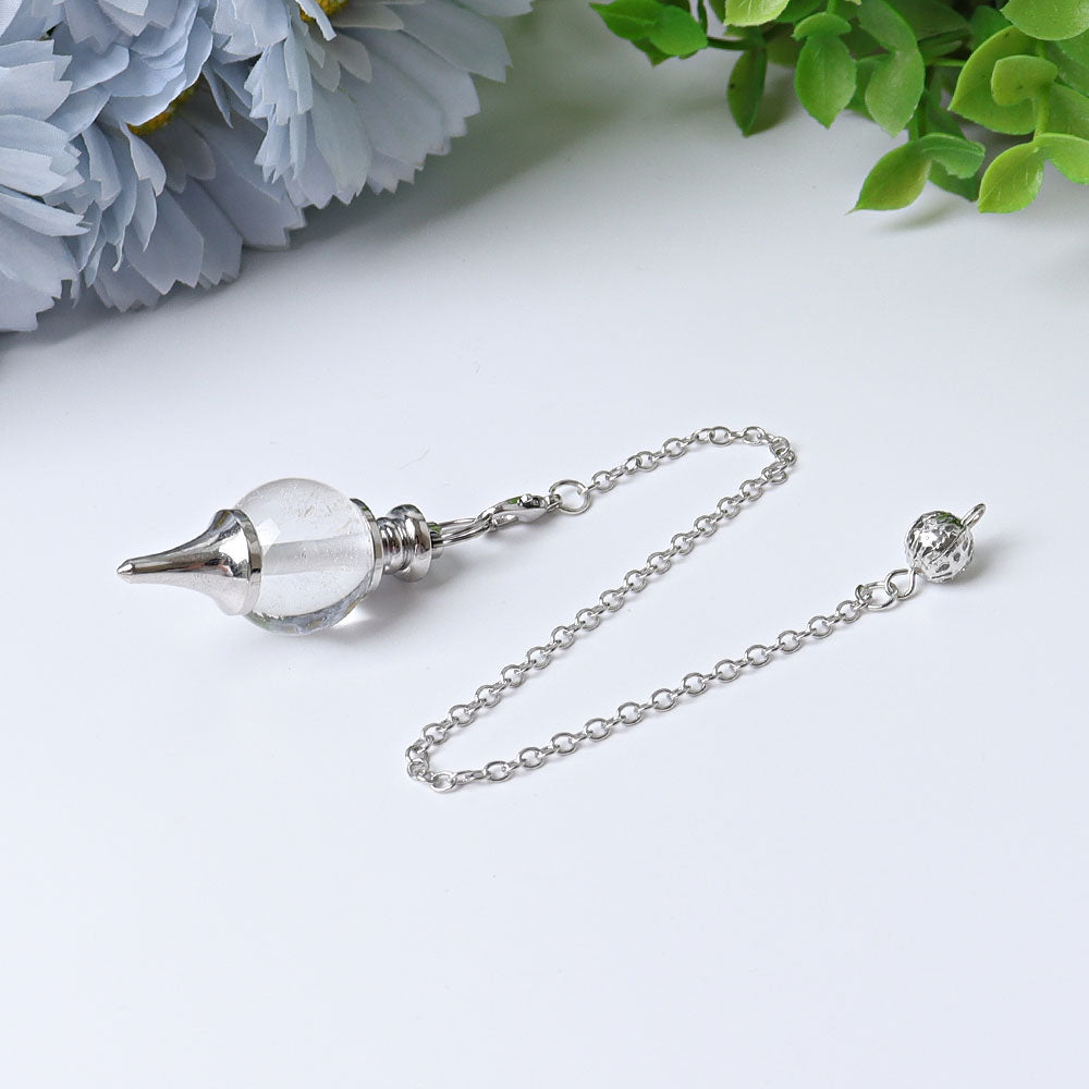 9" Round Crystal Healing Pendulum for Chakra Rituals