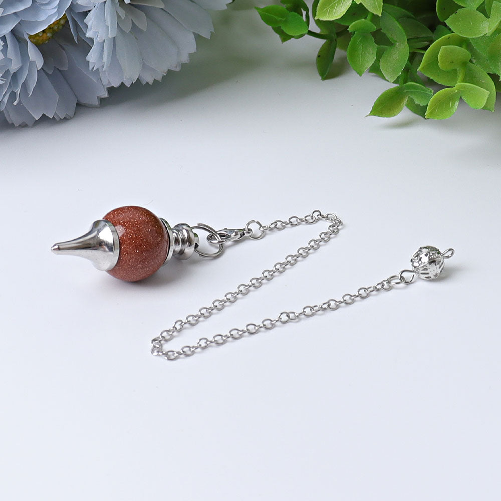 9" Round Crystal Healing Pendulum for Chakra Rituals