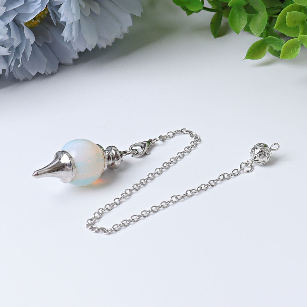 9" Round Crystal Healing Pendulum for Chakra Rituals