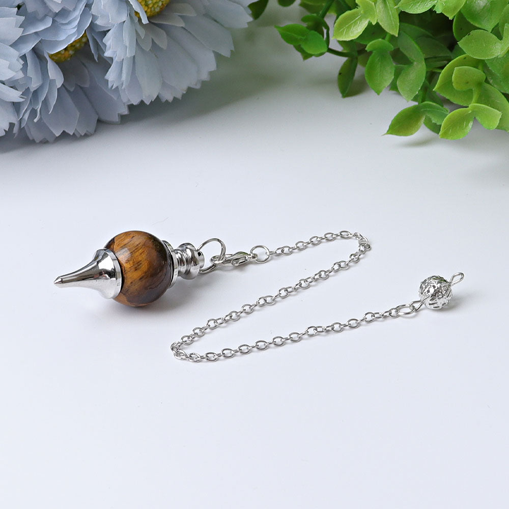 9" Round Crystal Healing Pendulum for Chakra Rituals