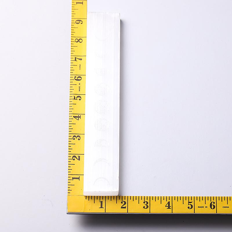 9" Selenite Crystal Wand with Moon Engraving