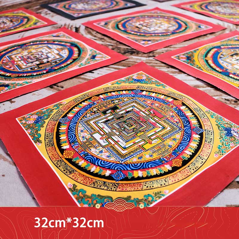 32cm Tibetan Mandala Tapestry | Handmade Spiritual Art