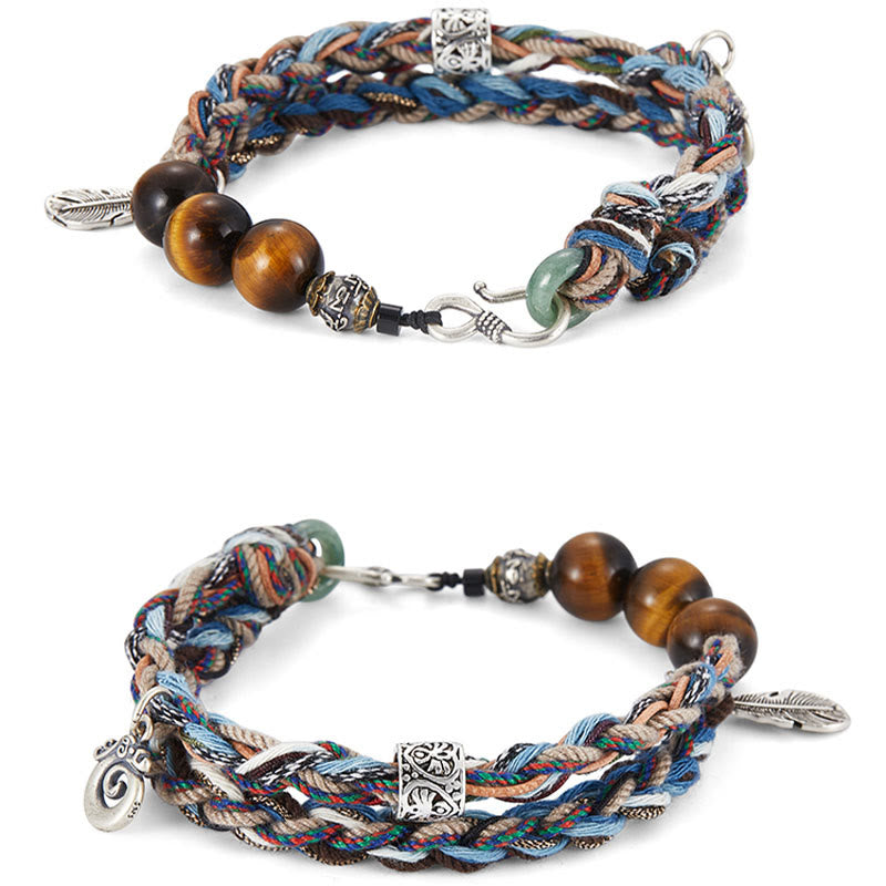 925 Sterling Silver Tiger Eye Willpower Bracelet Handmade