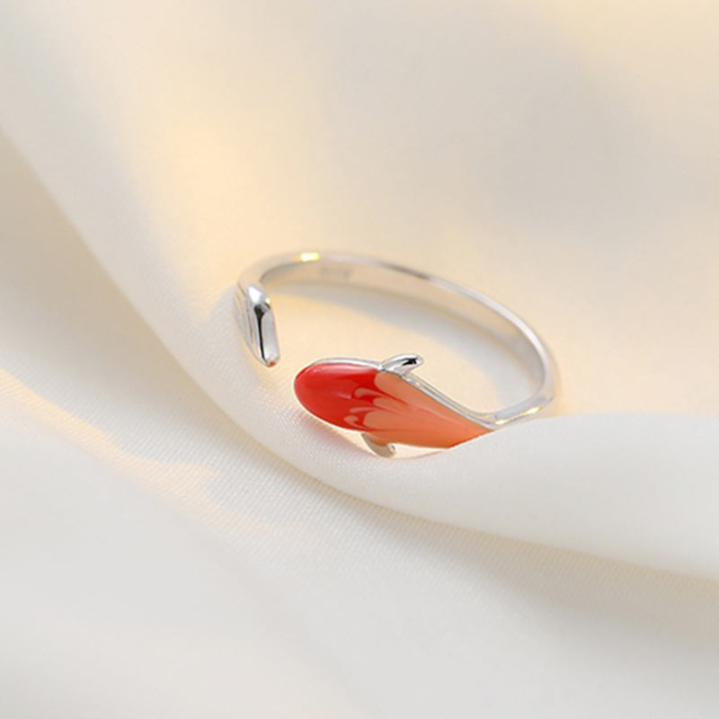 Adjustable Copper Koi Fish Ring | Balance & Luck Jewelry