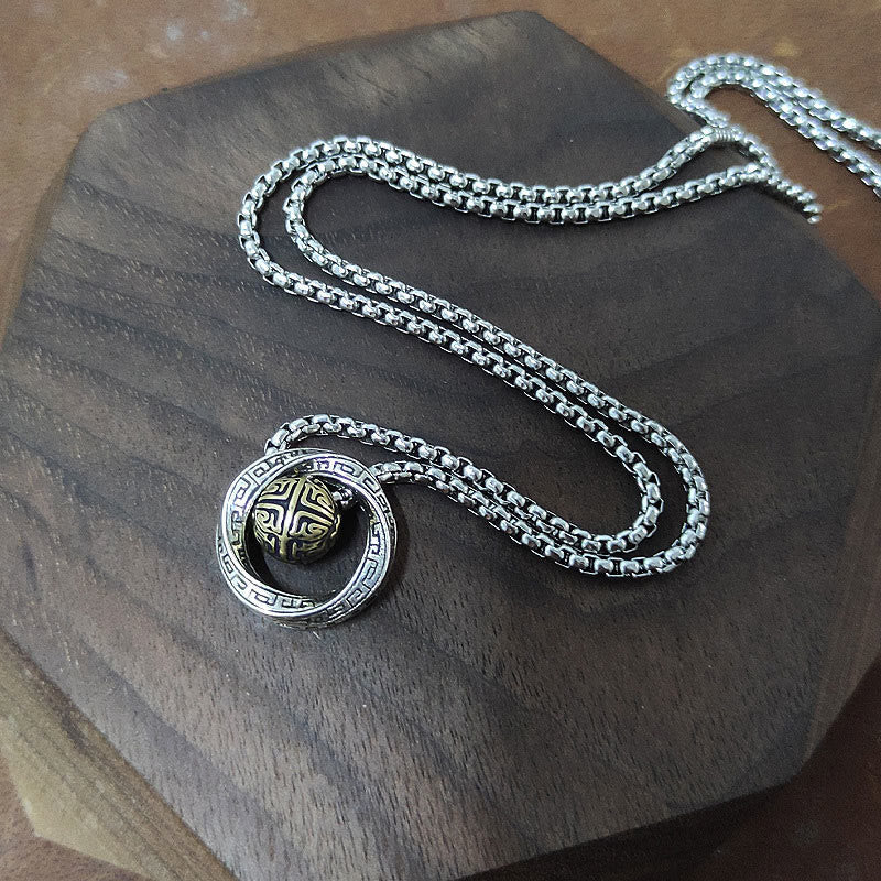 Copper Mobius Lucky Bead Wealth Necklace for Prosperity