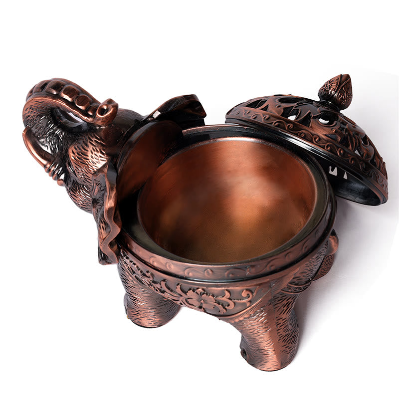 Elephant Alloy Waterfall Incense Burner for Zen Ambiance