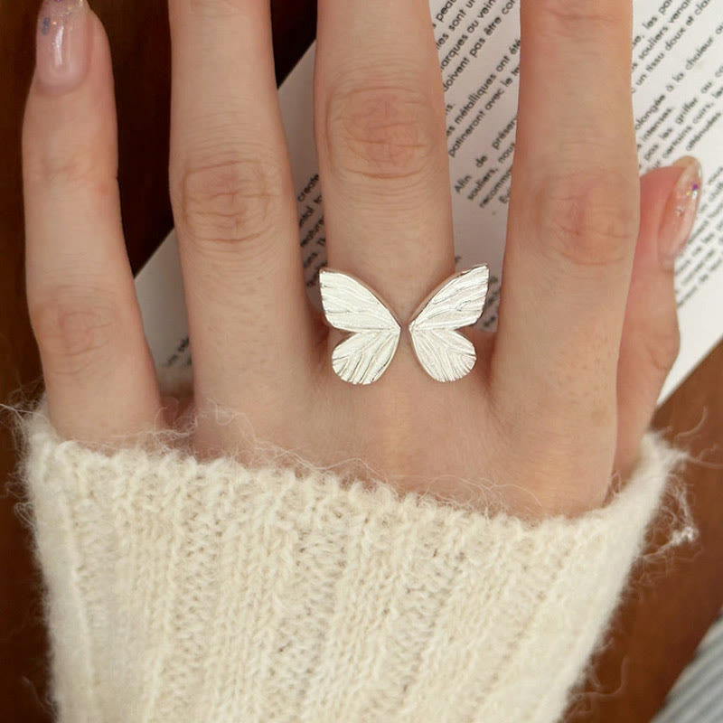 925 Sterling Silver Butterfly Love Freedom Spiritual Ring