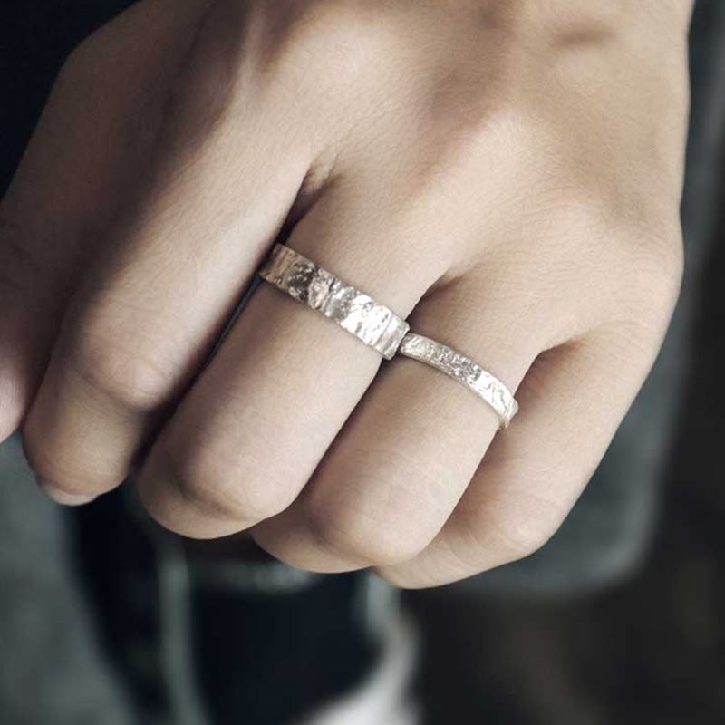 925 Sterling Silver Blessing Couple Ring | Spiritual Protection